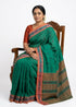 Classic Forest Green Pochampally Ikat Cotton Saree - pochampallysarees.com