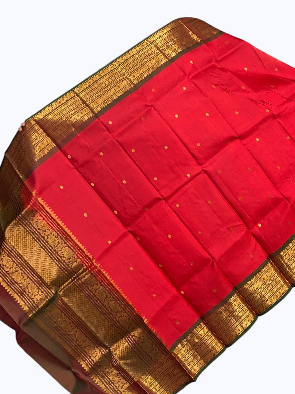 kanjivaram dupatta Red Chocolate