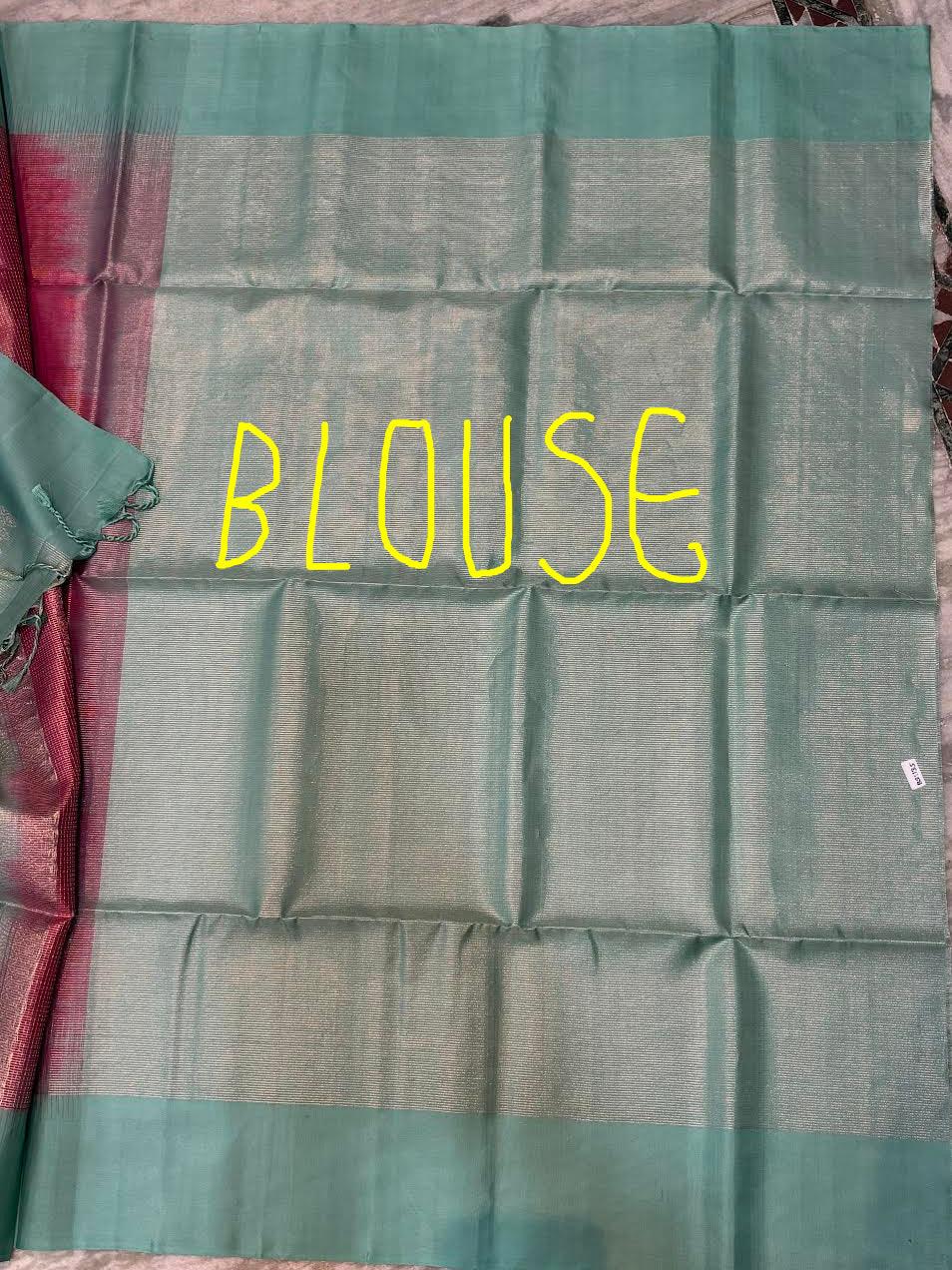 Luxurious Magenta &amp; Teal Soft Silk Tissue Saree with Intricate Zari Pallu | Lightweight Festive Wear - pochampallysarees.com