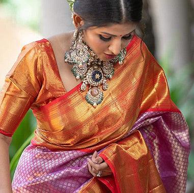 Uppada Ikkat Saree Pochampalli Pattu Silk Saree Small Border Cotrast Pallu  Contrast Unstitched Blouse Wedding Saree Party Wear Saree - Etsy