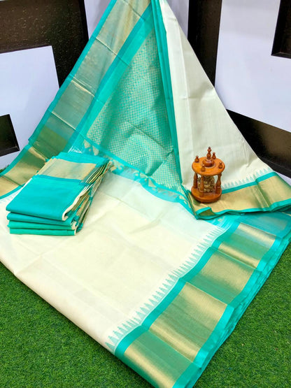 KUPPADAM PATTU CREAM SARi