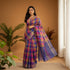 MANGALAGIRI COTTONS BODY BLUE PINK AND BROWN CHECKS PALLU AND BLOUSE CHECKS - pochampallysarees.com