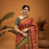 MANGALAGIRI COTTONS BODY MAROON CHECKS DESIGNER BORDER ZARI PALLU AND BLOUSE RUNNING - pochampallysarees.com