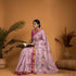 MANGALAGIRI COTTONS BODY LIGHT PINK BORDER PINK PALLU AND BLOUSE RUNNING - pochampallysarees.com