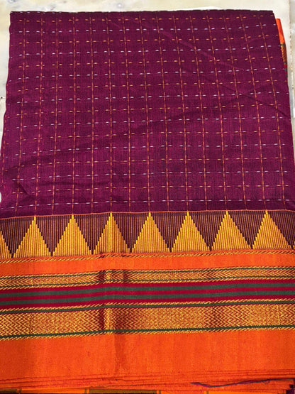 MANGALAGIRI COTTON SAREE RUNNING BLOUSE - pochampallysarees.com