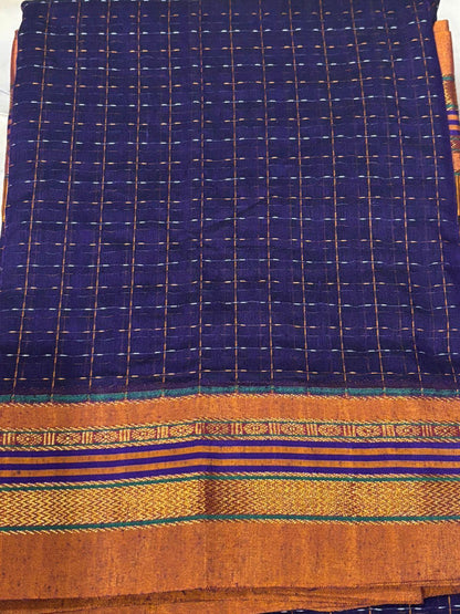 MANGALAGIRI COTTON SAREE RUNNING BLOUSE - pochampallysarees.com