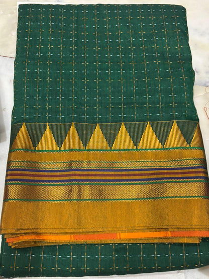 MANGALAGIRI COTTON SAREE RUNNING BLOUSE - pochampallysarees.com
