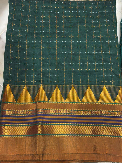 MANGALAGIRI COTTON SAREE RUNNING BLOUSE - pochampallysarees.com