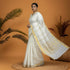 MANGALAGIRI COTTONS BODY WHITE ZARI LINES BORDER ZARI PALLU AND BLOUSE RUNNING - pochampallysarees.com