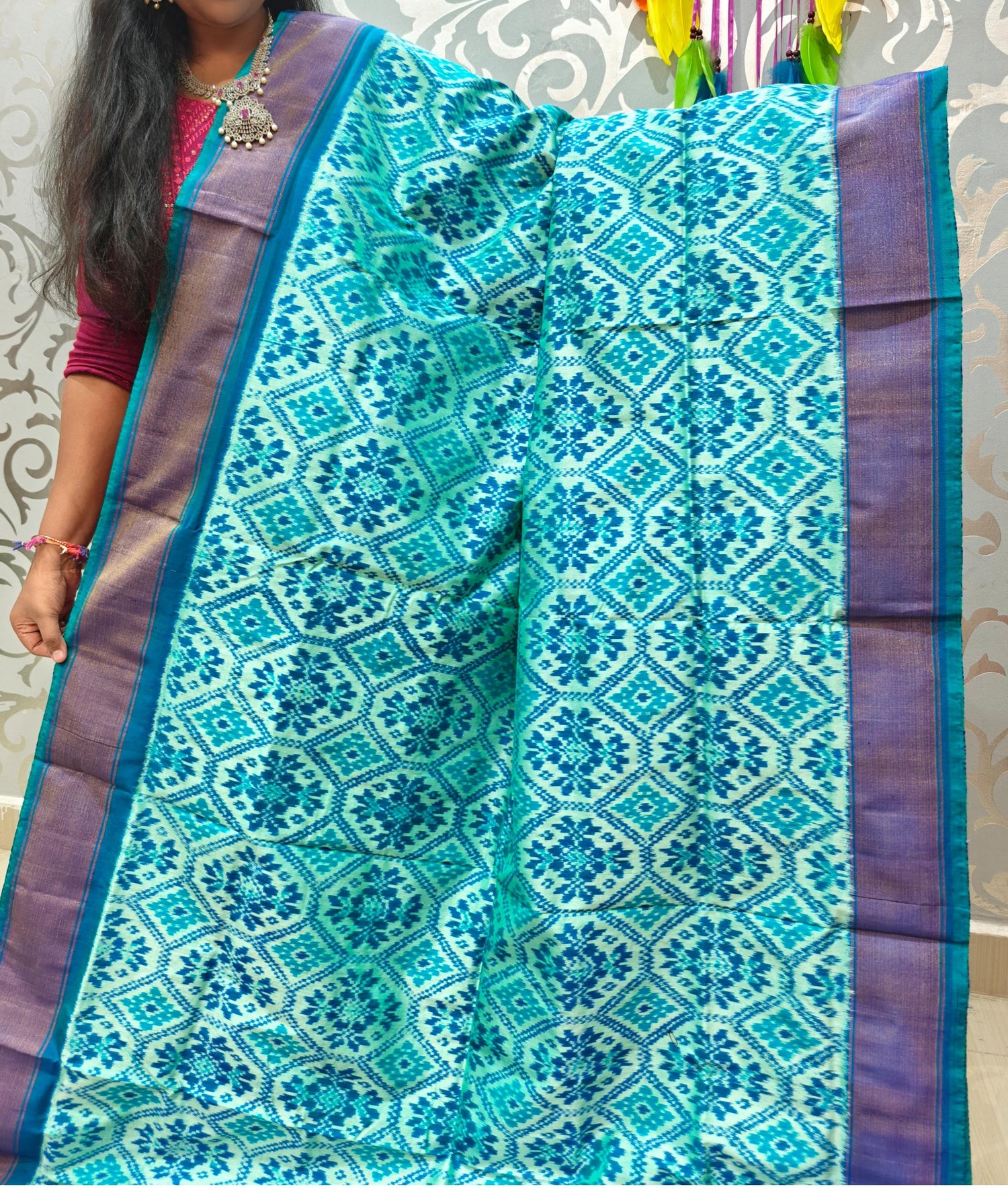 POCHAMPALLY IKAT SILK BODY BLUE