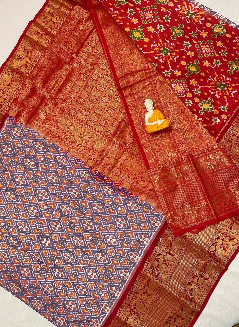 Pochampally Ikkat Pattu Sarees With Kanchi Border