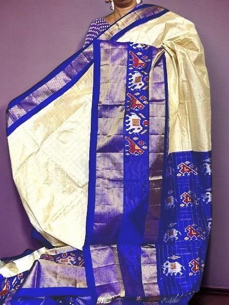 Ikkat Silk Saree - pochampallysarees.com