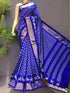 Pochampally Ikkat Silk Blue - pochampallysarees.com