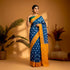 Pochampally-Ikkat-Cotton-Blue-Yellow-Sari-pochampallysarees.com