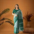 POCHAMPALLY IKKAT COTTON LIGHT GREEN BODY BORDER GREEN SARI GREEN BLOUSE - pochampallysarees.com