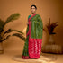 POCHAMPALLY IKKAT COTTON GREEN RED - pochampallysarees.com