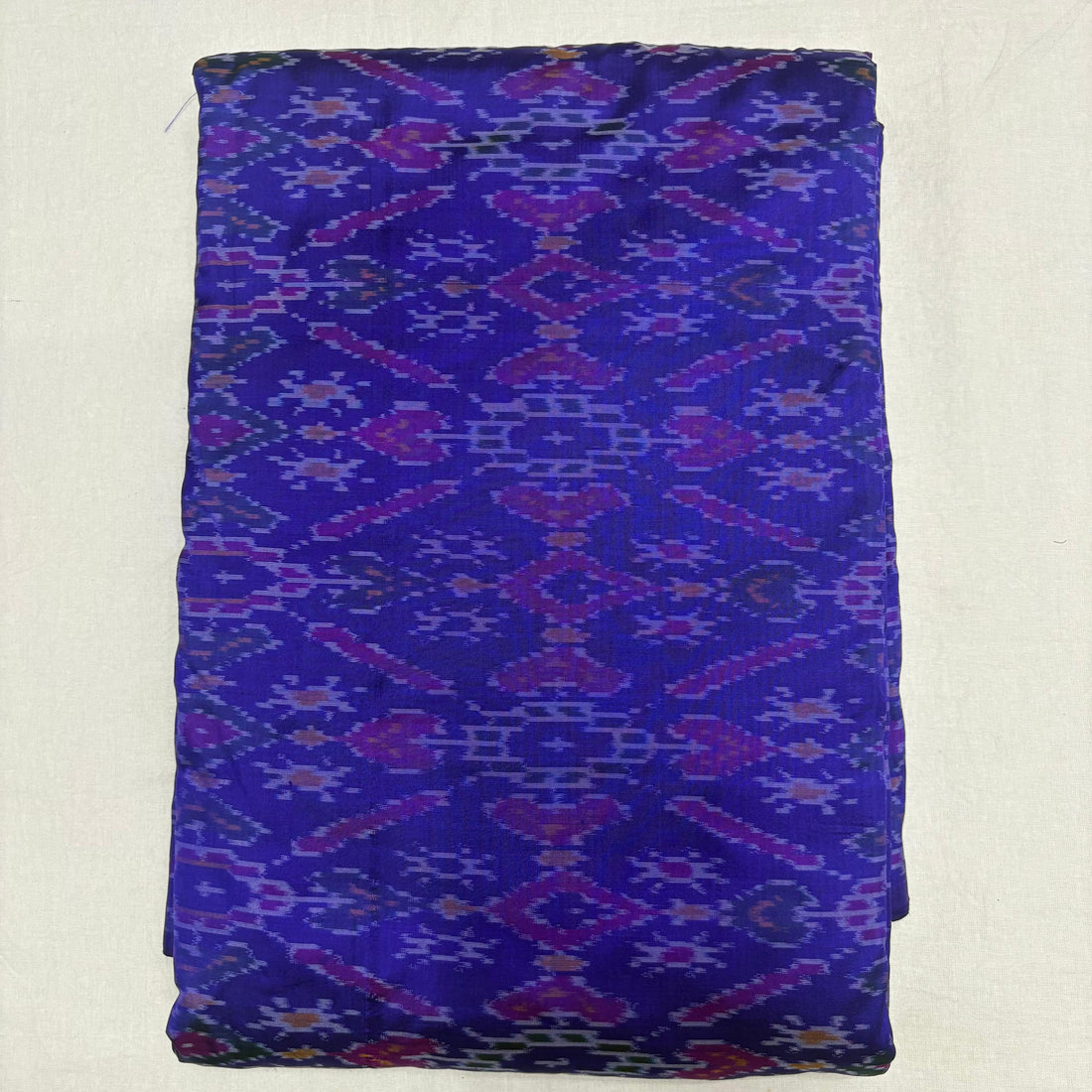 HAND WOVEN DOUBLE IKAT SOFT SILK VOILET FABRIC - pochampallysarees.com