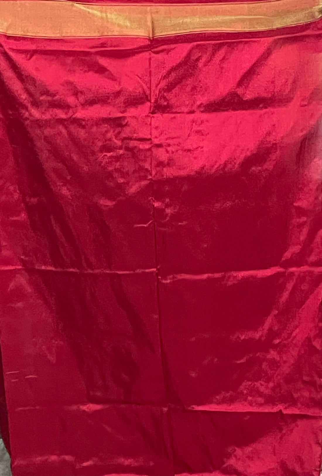 Pochampally Ikkat Silk Patola Cream Red Sari