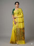 POCHAMPALLY IKKAT SICO YELLOW SARI - pochampallysarees.com