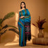 Pochampally-ikkat-Cotton-Blue-Black-Red-Sari-pochampallysarees.com