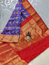 Pochampally Ikkat Pattu Sarees With Kanchi Border - pochampallysarees.com