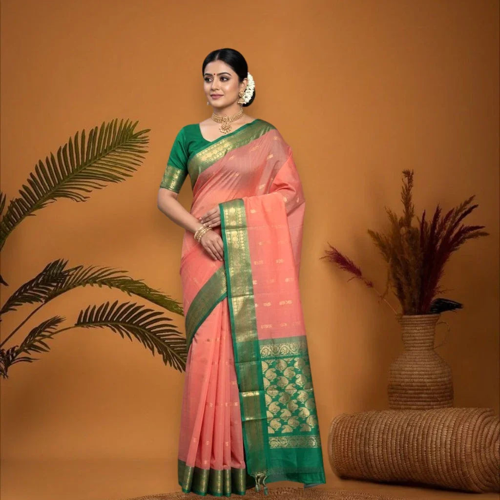 Gadawal Cotton Saree -B13 - pochampallysarees.com