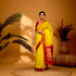 Pure Gadwal Cotton Sari Yellow Red -C17 - pochampallysarees.com