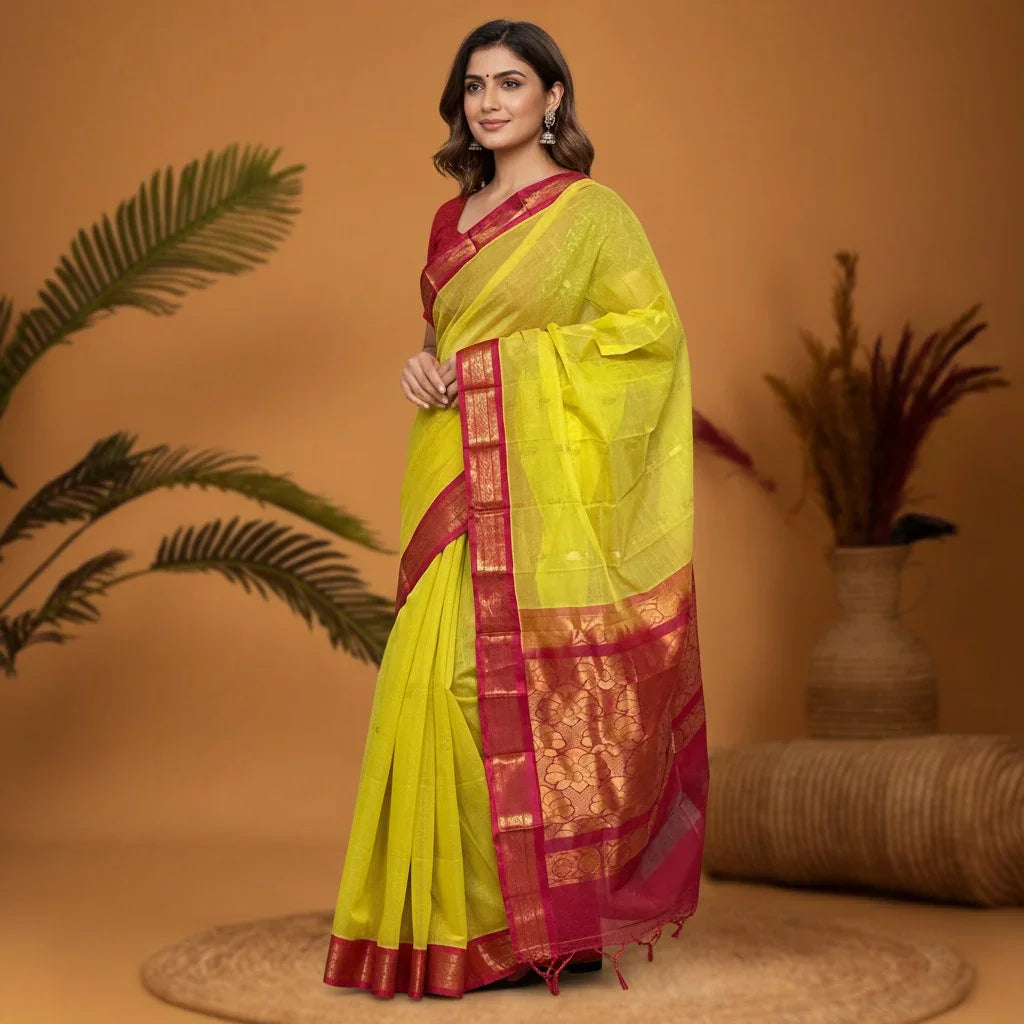 Gadwal Cotton Saree -B29 - pochampallysarees.com