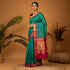 Pure Gadwal Cotton Sari Rama Red -C06 - pochampallysarees.com