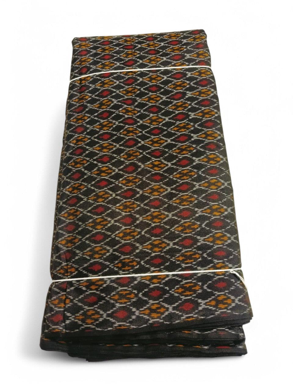 IKAT SILK FABRIC BLACK COLOR ONLINE