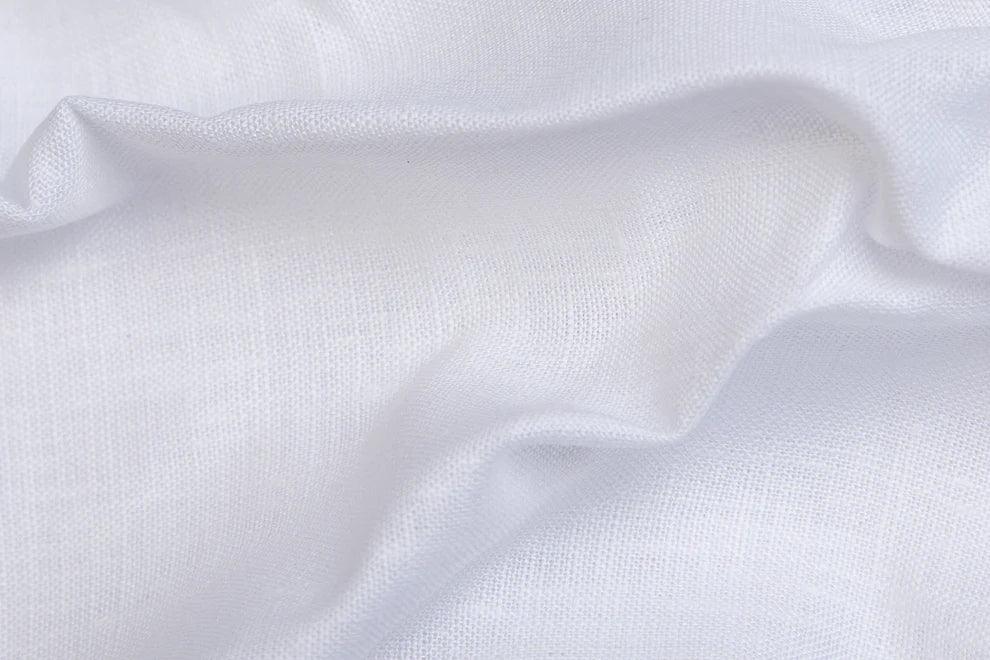 PURE 80 LEA LINEN 100 % PURE IRISH ARVIND COTTON WHITE COLOR FABRIC