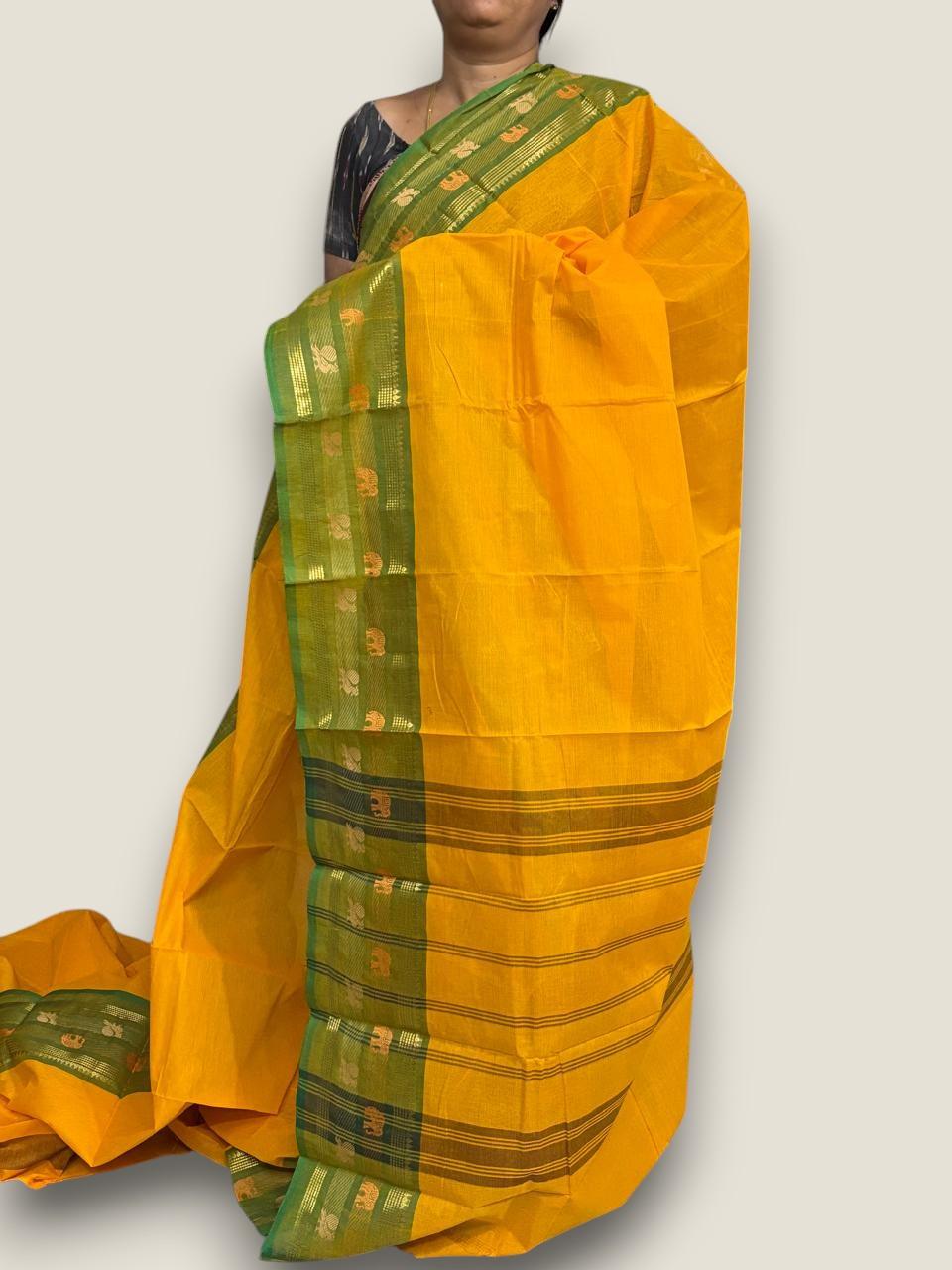 PURE NARAYANPET COTTON PLAIN YELLOW