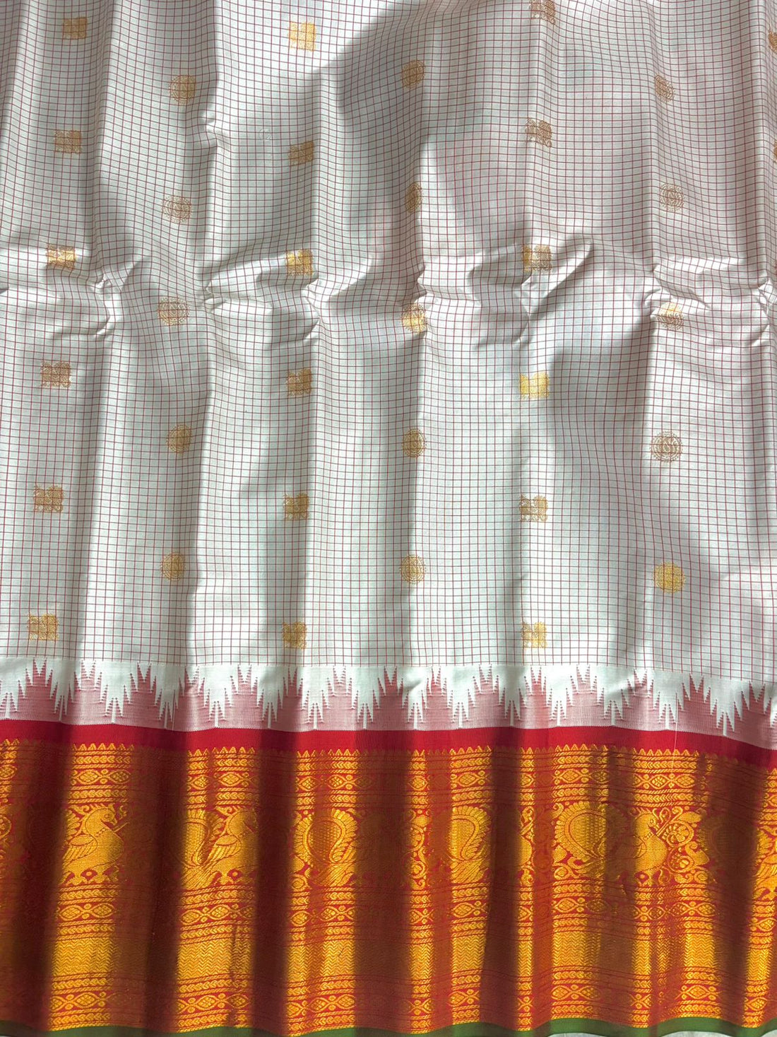 GADWAL SILK SARI WHITE
