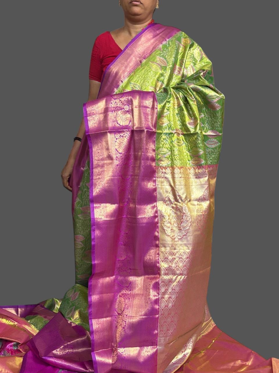 PURE SOFT SILK SAREE TISSUE SARI