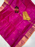 Pure Uppada Silver Coin Buta Saree - pochampallysarees.com