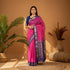 Pure Gadwal Cotton Sari Pink Blue -B02 - pochampallysarees.com
