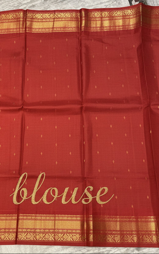 Pure Gadwal Silk Saree - Sky Blue &amp; Red with Rich Gold Zari Border | Traditional Wedding Wear - pochampallysarees.com