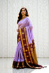 GADWAL SILK PURPLE CHOCOLATE SARI - pochampallysarees.com