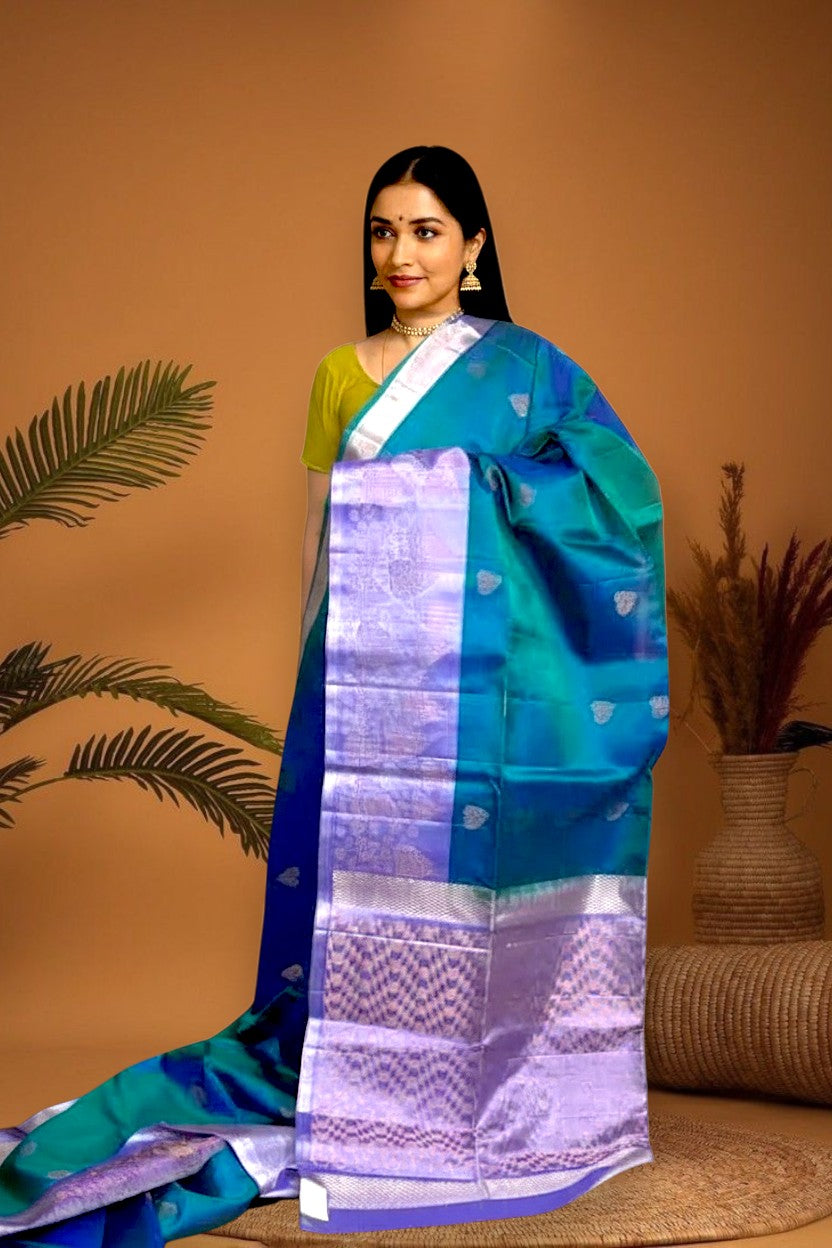 Soft-Silk-Rama-green-Sari-pochampallysarees.com