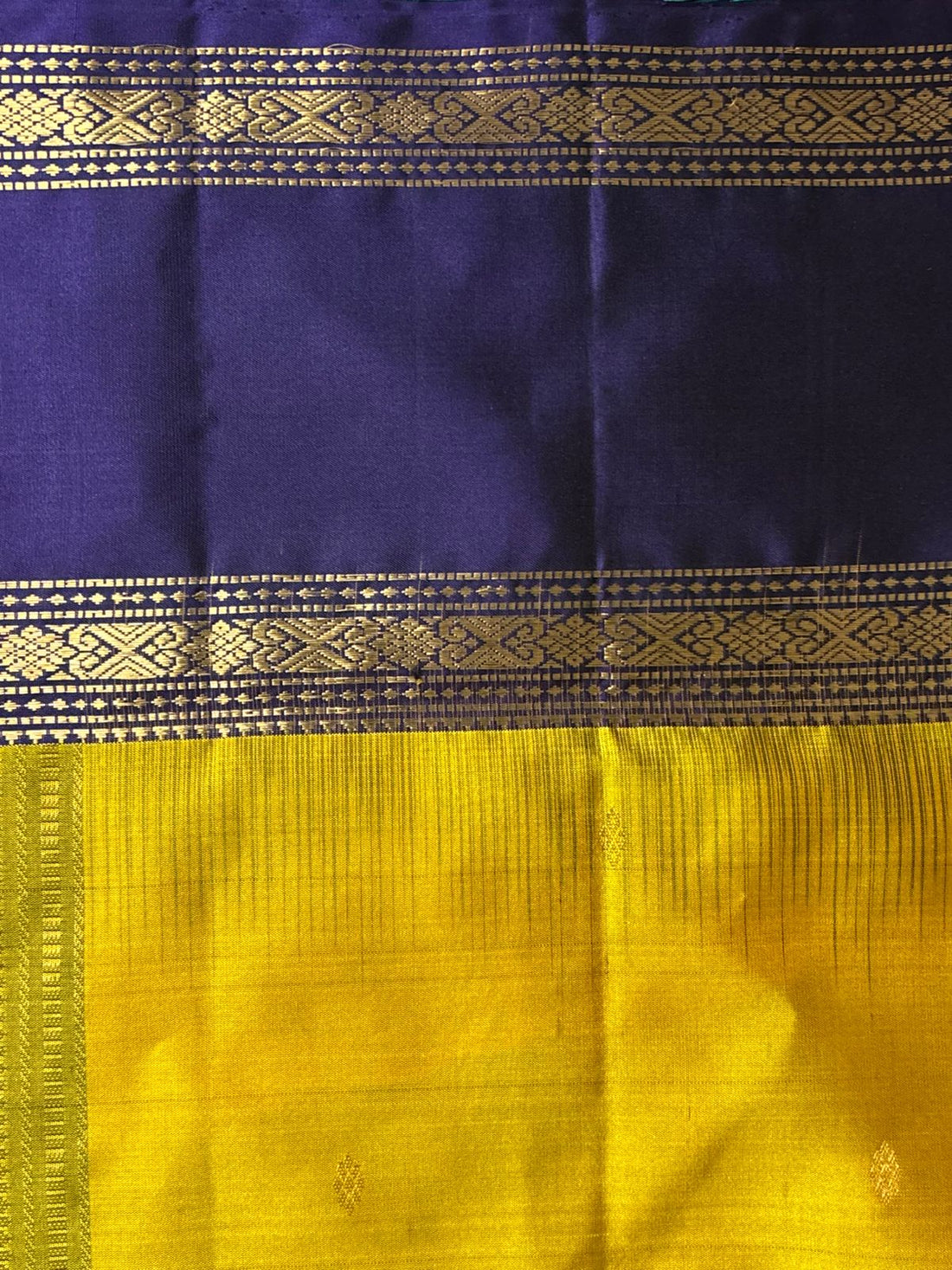 PURE SOFT SILK SAREE YELLOW CHOCOLATE