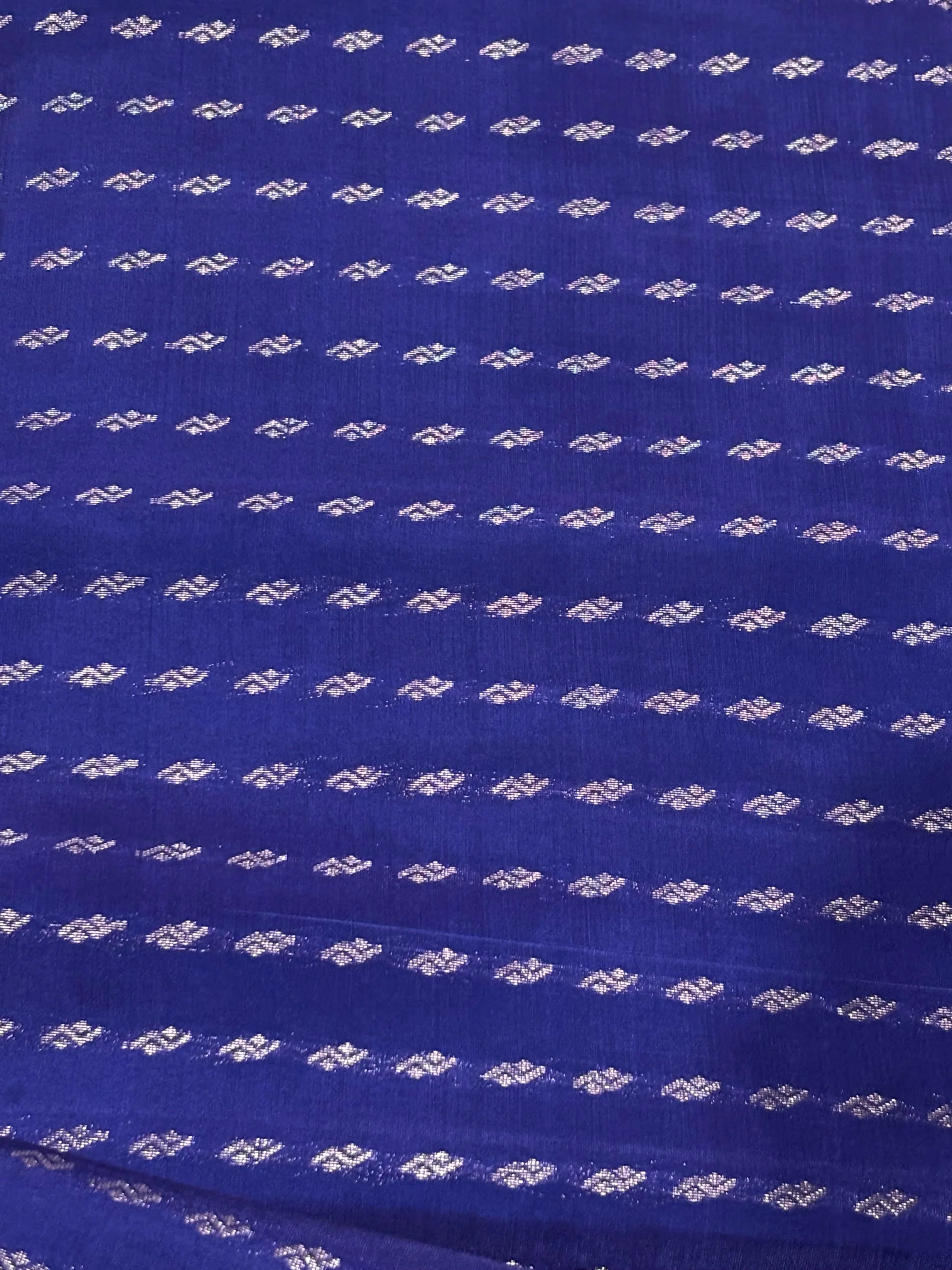 PURE SOFT SILK SAREE BLUE AND PURPLE WITH ALLOVER BUTTI DESIGN WEAVES IN BORDER AND PALLU TISSUE STYLE - pochampallysarees.com