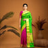 Uppada Silk Langa voni Pink Green Sari - pochampallysarees.com