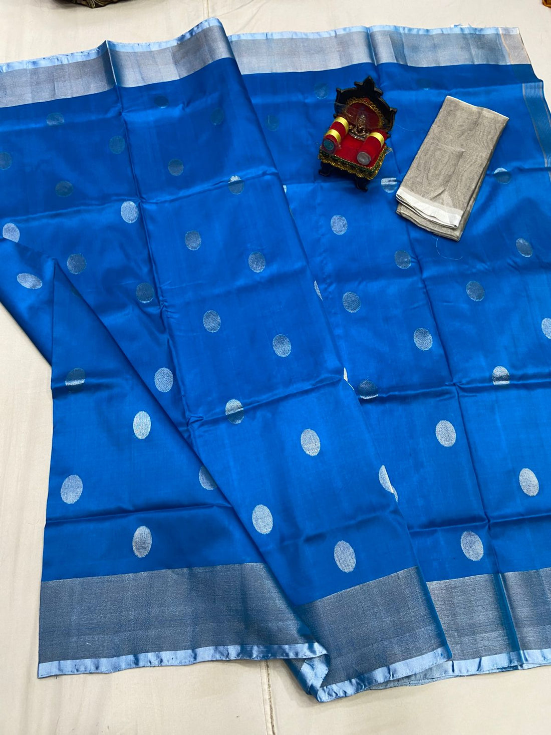 UPPADA PATTU SILVER BORDER SAREE