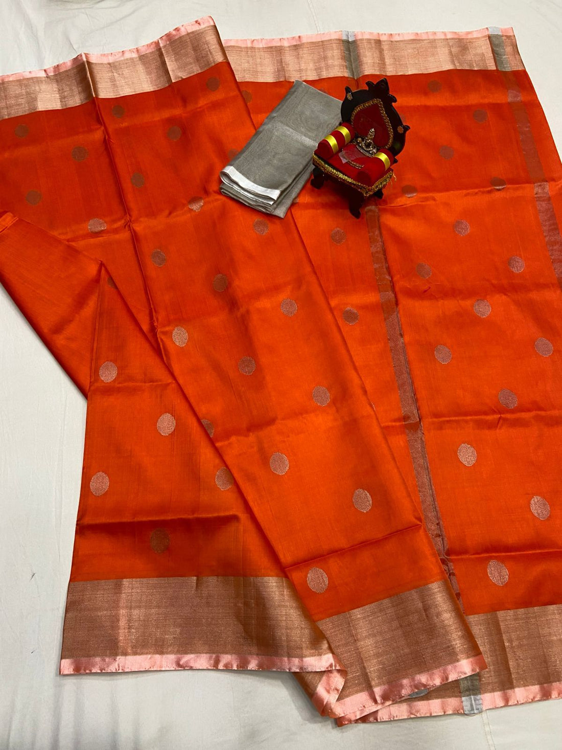 UPPADA PATTU SILVER BORDER SAREE