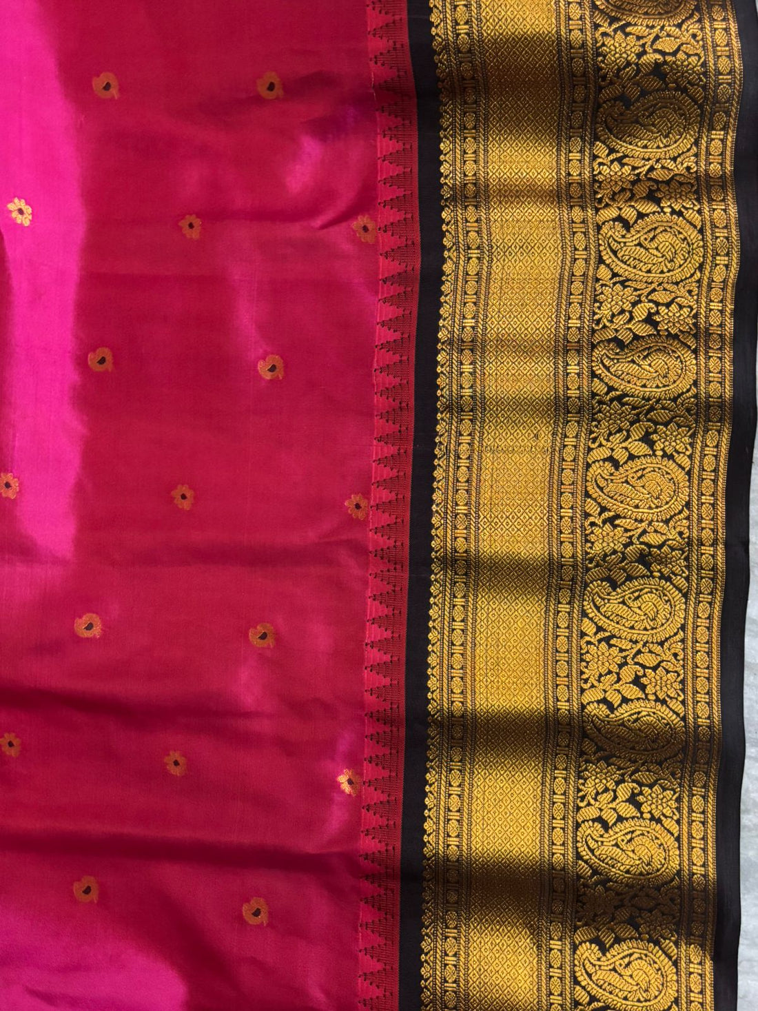 GADWAL PURE SILK HANDLOOM SAREE PINK
