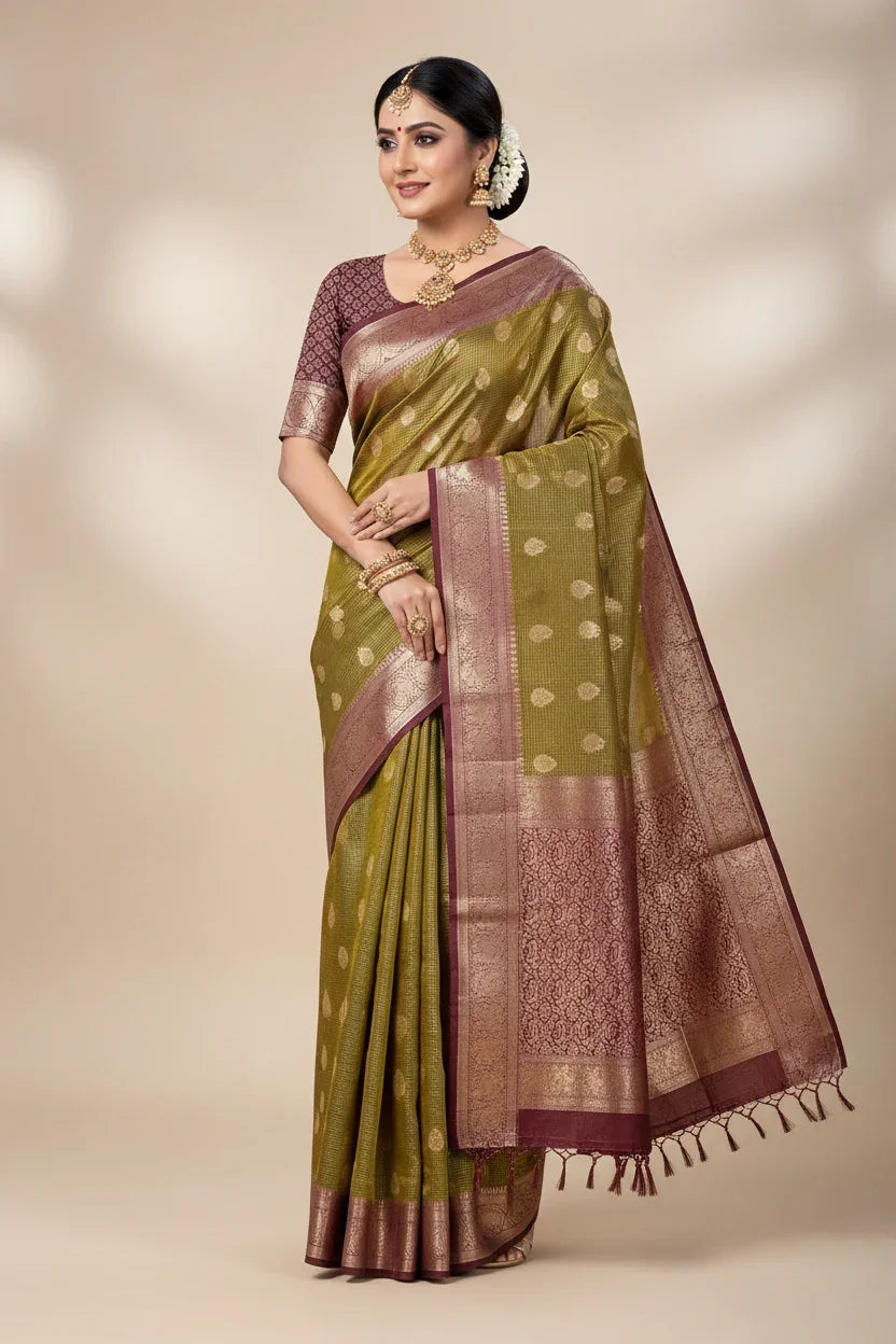 Dharmavaram Pattu Silk Saree - pochampallysarees.com