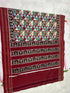 Exquisite Traditional Patola Silk Saree | Maroon Ikat & Floral Motifs - pochampallysarees.com
