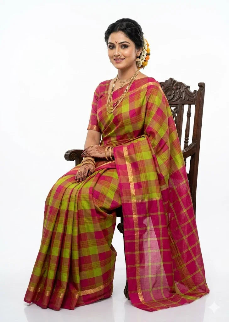 Mangalagiri Cotton Sarees Online – Authentic Handloom Elegance - pochampallysarees.com