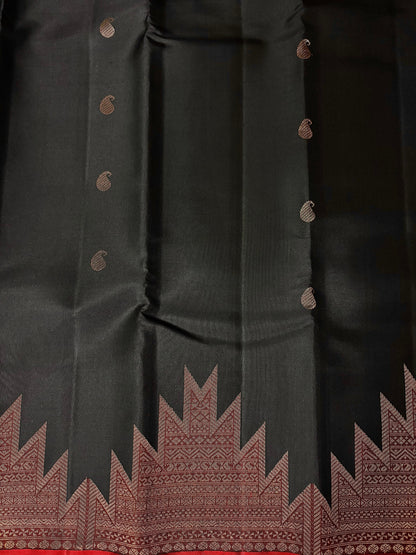 Black Soft Silk Saree - pochampallysarees.com