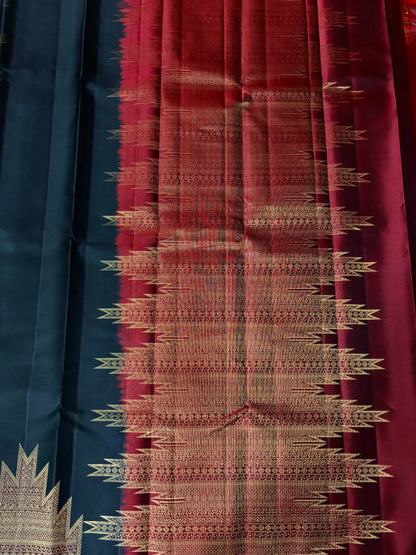 Black Soft Silk Saree - pochampallysarees.com